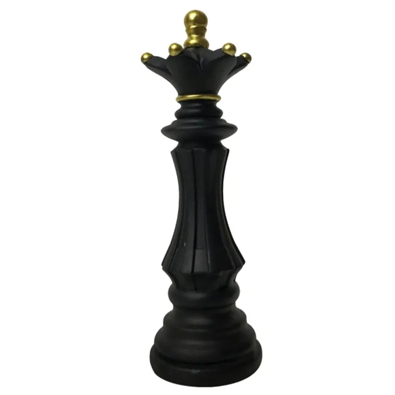 Creative chess resin ornaments synthetic resin European style medium black white warhorse king queen