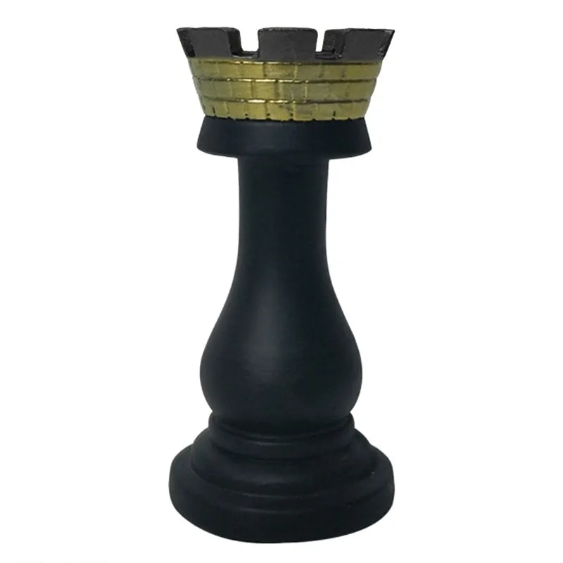 Creative chess resin ornaments synthetic resin European style medium black white warhorse king queen