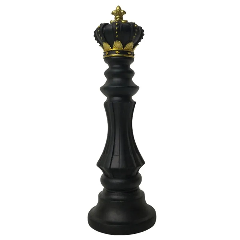 Creative chess resin ornaments synthetic resin European style medium black white warhorse king queen