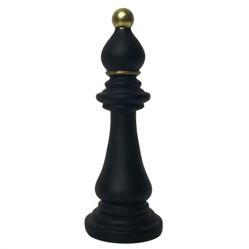Creative chess resin ornaments synthetic resin European style medium black white warhorse king queen