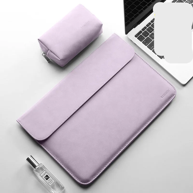 Notebook liner bag for Xiaomi Redmi, micro-velvet matte finish, rose pink, horizontal style