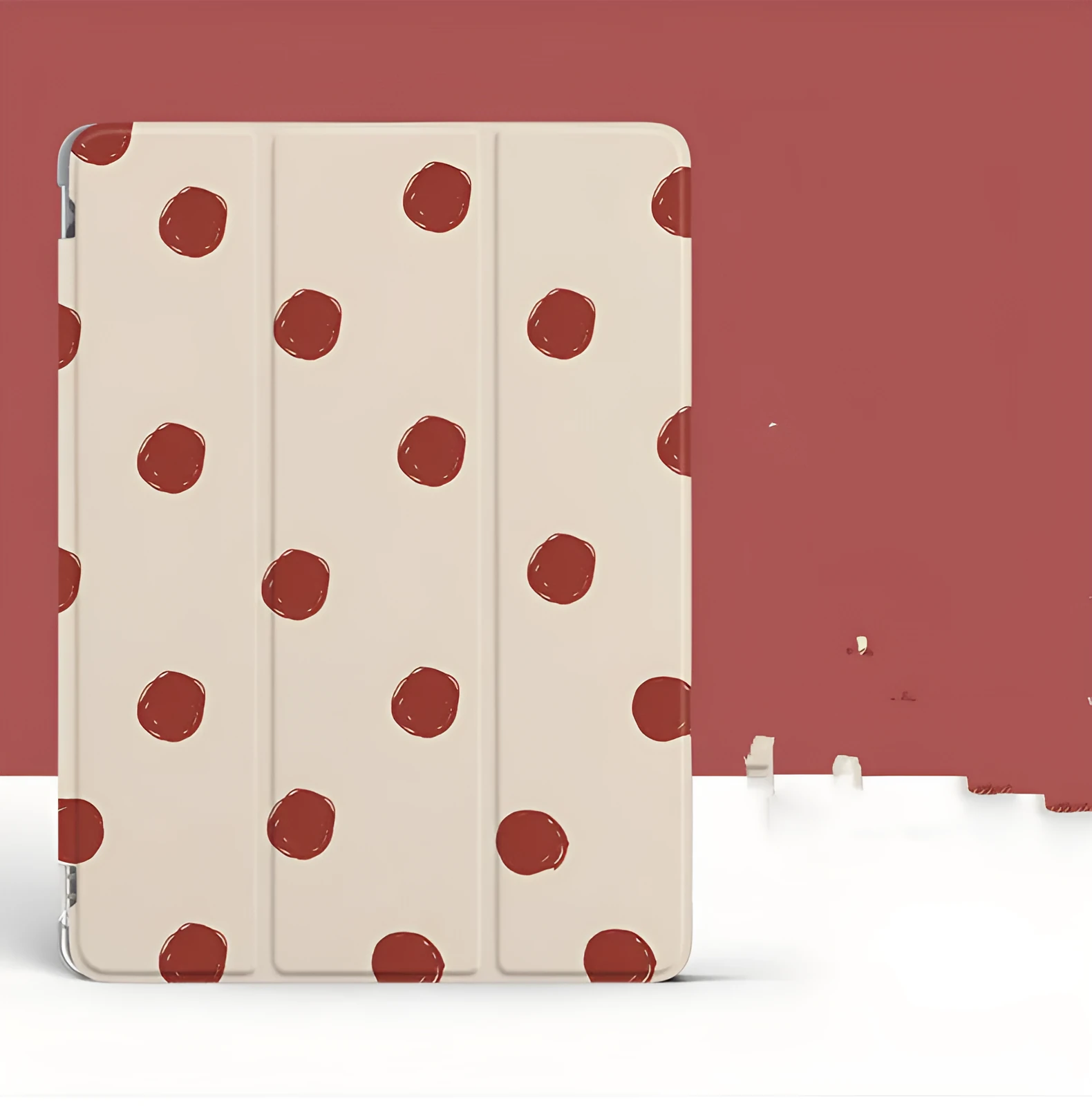 Flip tri-fold silicone tablet case for iPad 10.2 inch with imitation leather exterior and pen slot