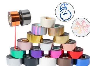 Roll of electrochemical aluminium hot stamping foil for leather and plastic branding applications