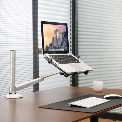 OA-1 aluminium alloy height adjustable laptop stand with rotatable arm and clamp