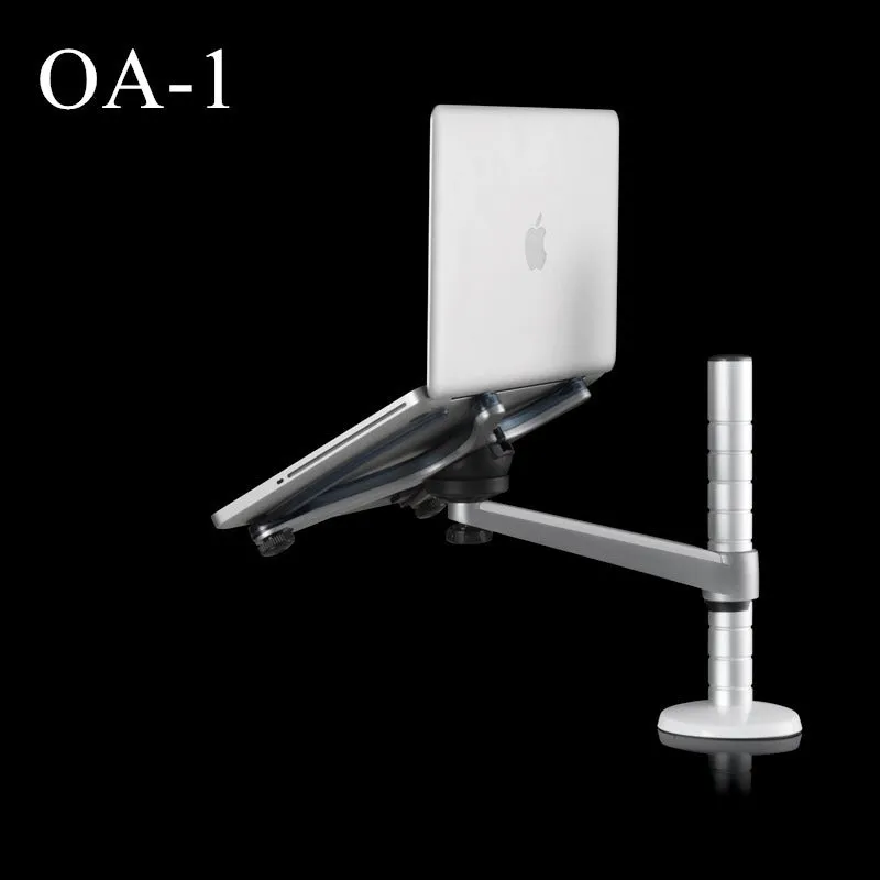 OA-1 aluminium alloy height adjustable laptop stand with rotatable arm and clamp