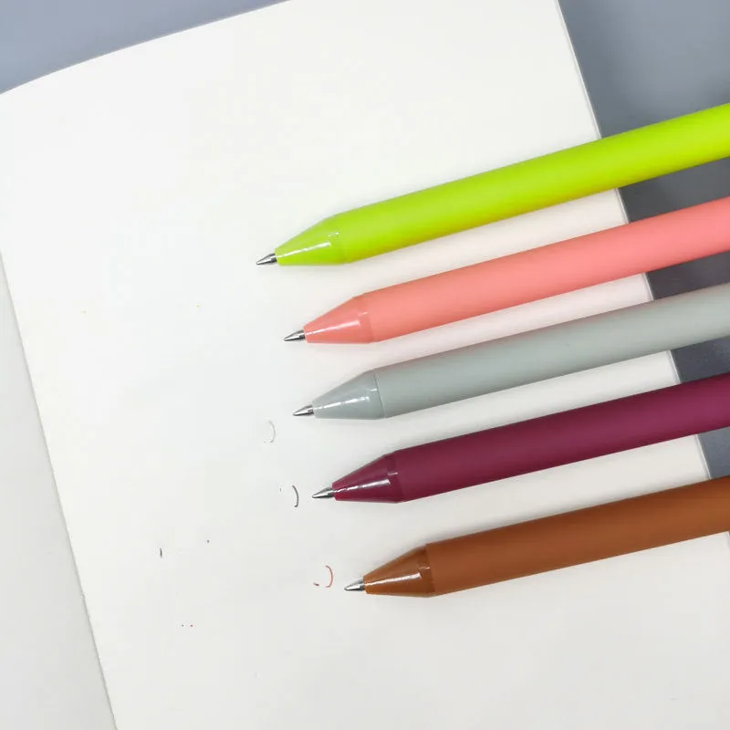 Pack of 5 Candy Colour Gel Pens with 0.5mm fine tip and plastic body in assorted style options