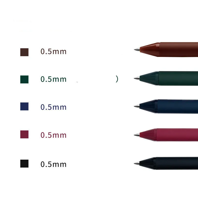 Pack of 5 Candy Colour Gel Pens with 0.5mm fine tip and plastic body in assorted style options