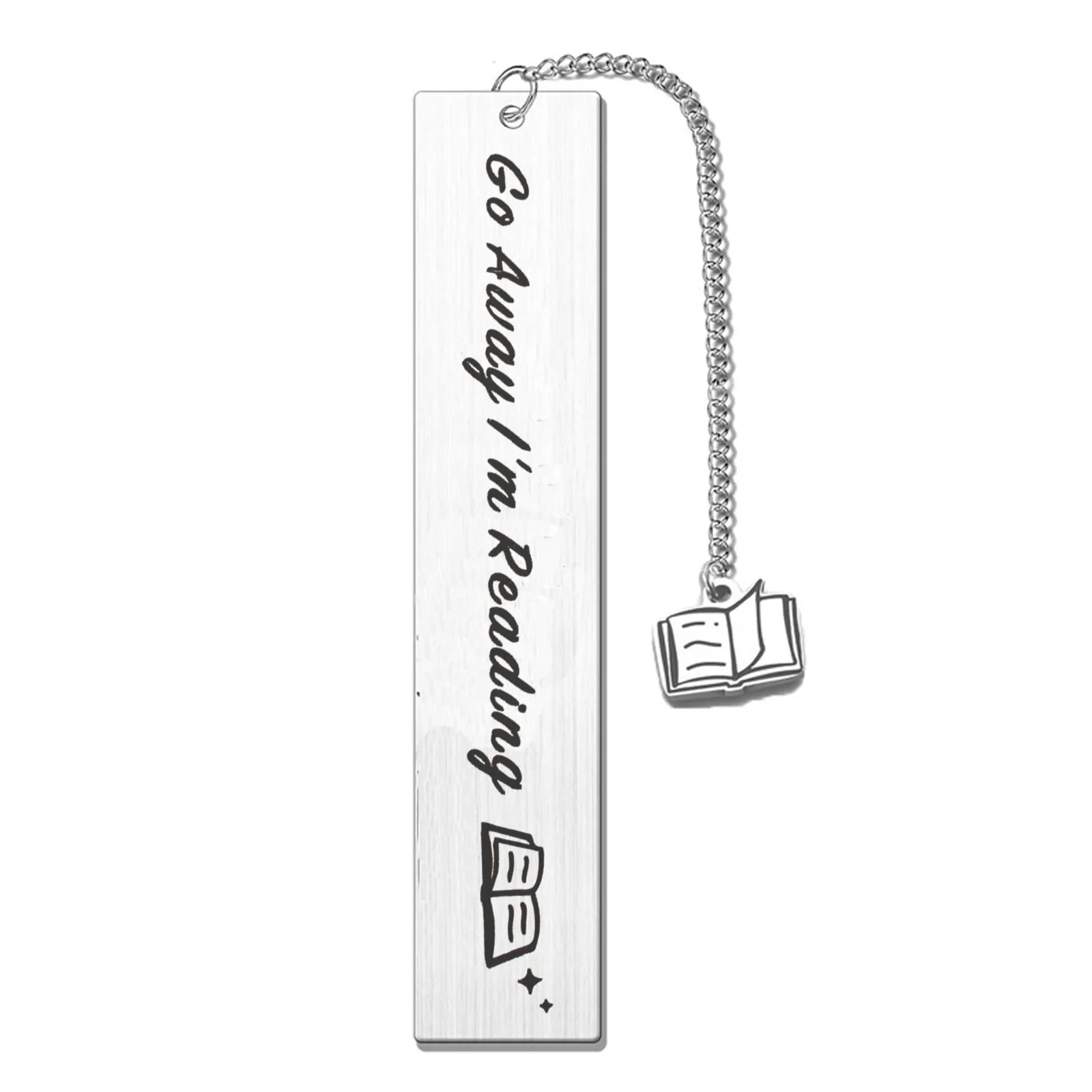 Stainless steel bookmark with tassel in gift box, five colour options