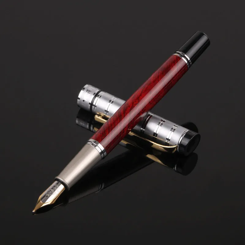 Metal calligraphy pen with gold tip nib, black colour, 0.5mm point, squeeze ink system