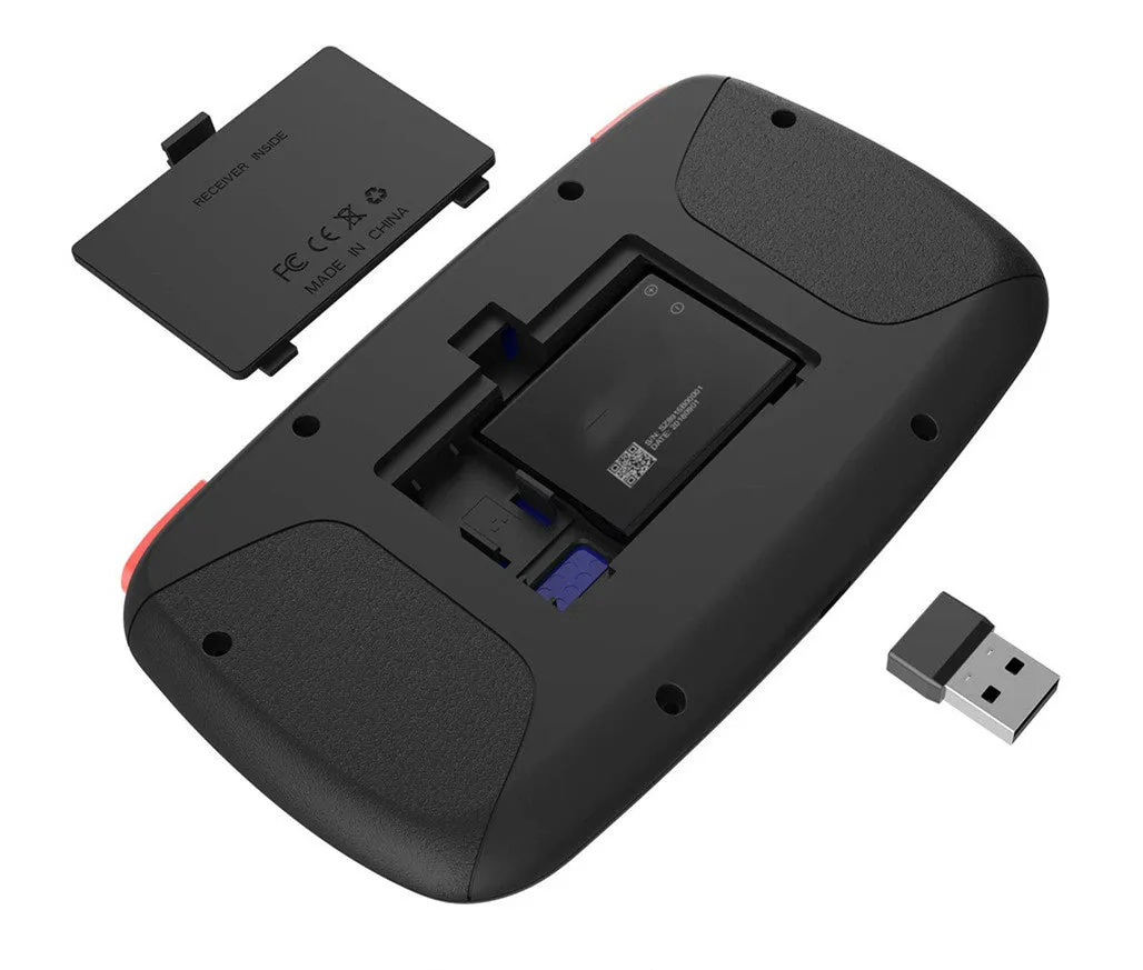 i4 dual mode Bluetooth and 2.4g wireless mini keyboard with multimedia keys in black