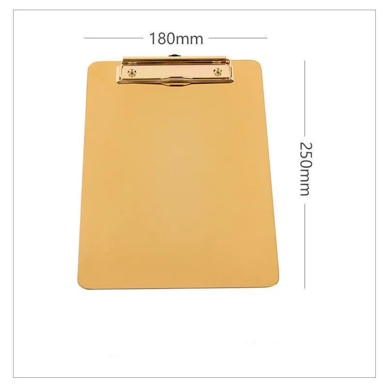 Stainless steel golden folder board in three sizes small, medium, and large on a white background