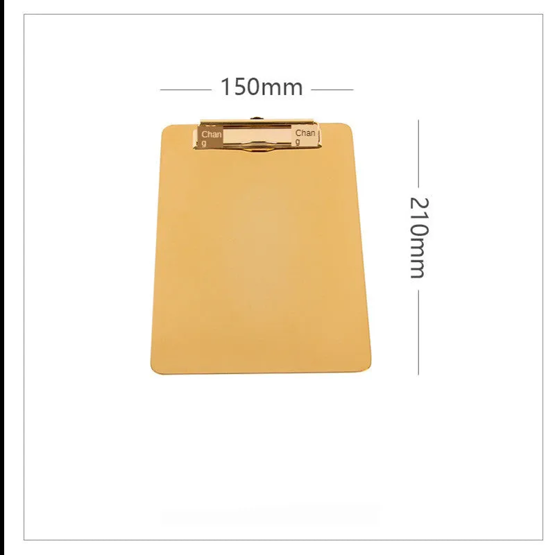 Stainless steel golden folder board in three sizes small, medium, and large on a white background
