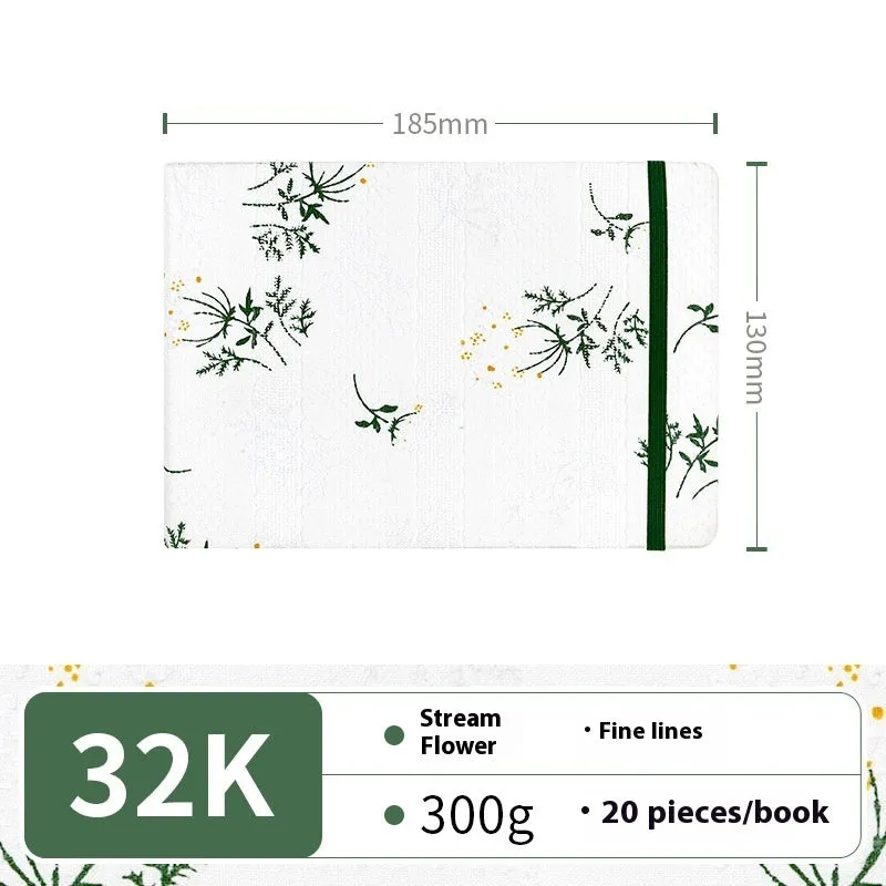 Feiluniao handmade watercolour notebook with fabric cover showing thematic design options