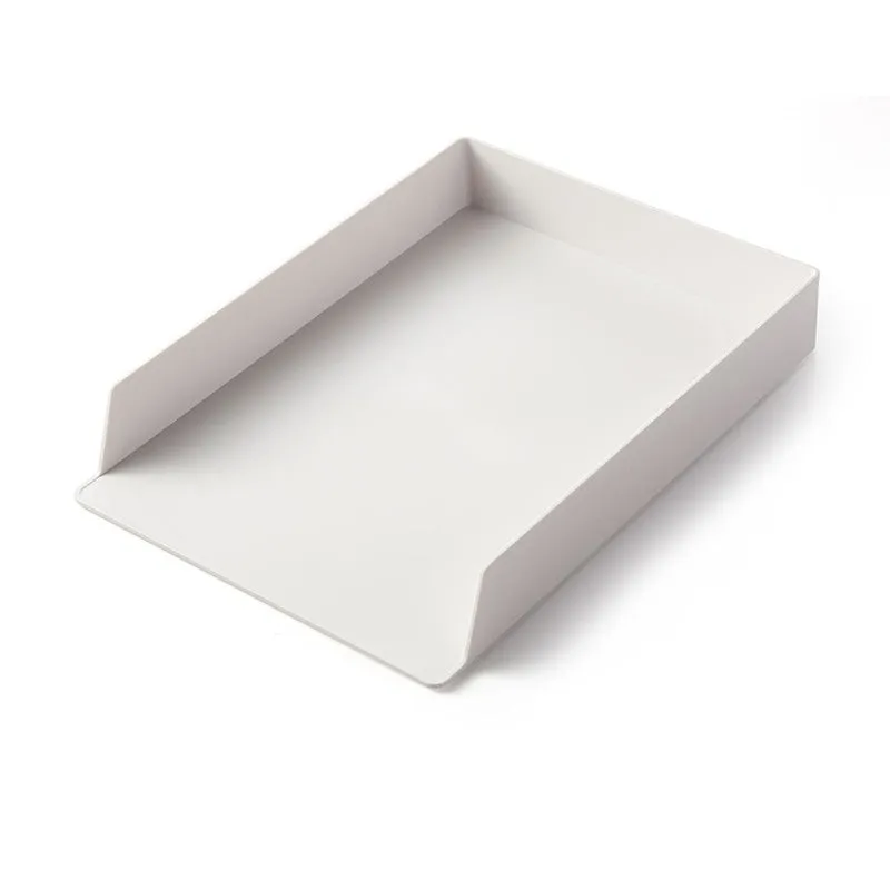 White PP plastic A4 paper document case storage box with drawer style and multiple size options