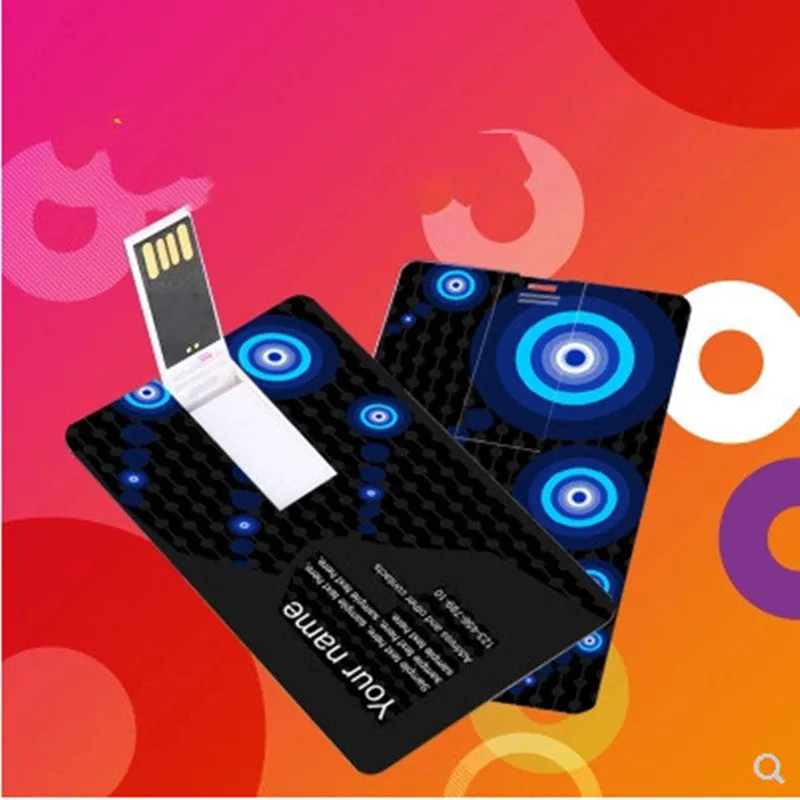 Creative gift USB flash drive in plastic business card shape with write protection switch