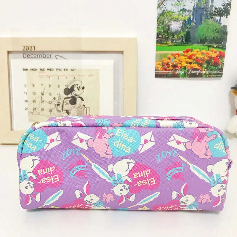 Printed PVC pencil case cylindrical design 19 cm Japanese cute cartoon pattern soft material