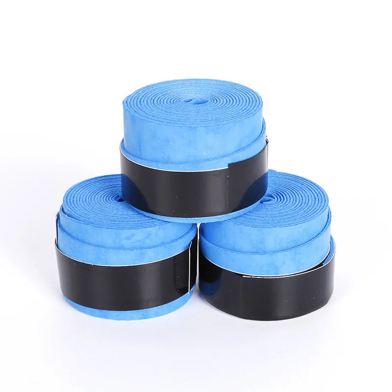 Blue frosted PU non-slip sweat absorbent grip tape for badminton racket and fishing rod handle