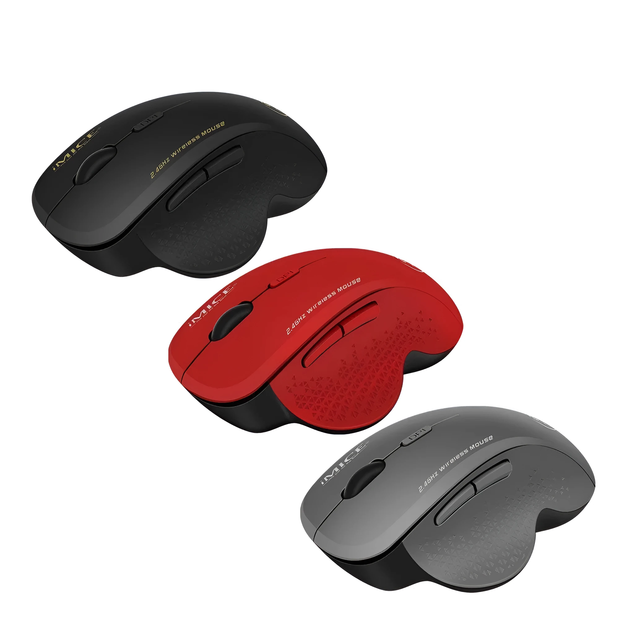 2.4G wireless mouse 6-button gaming mouse for notebook in obsidian black, compact size