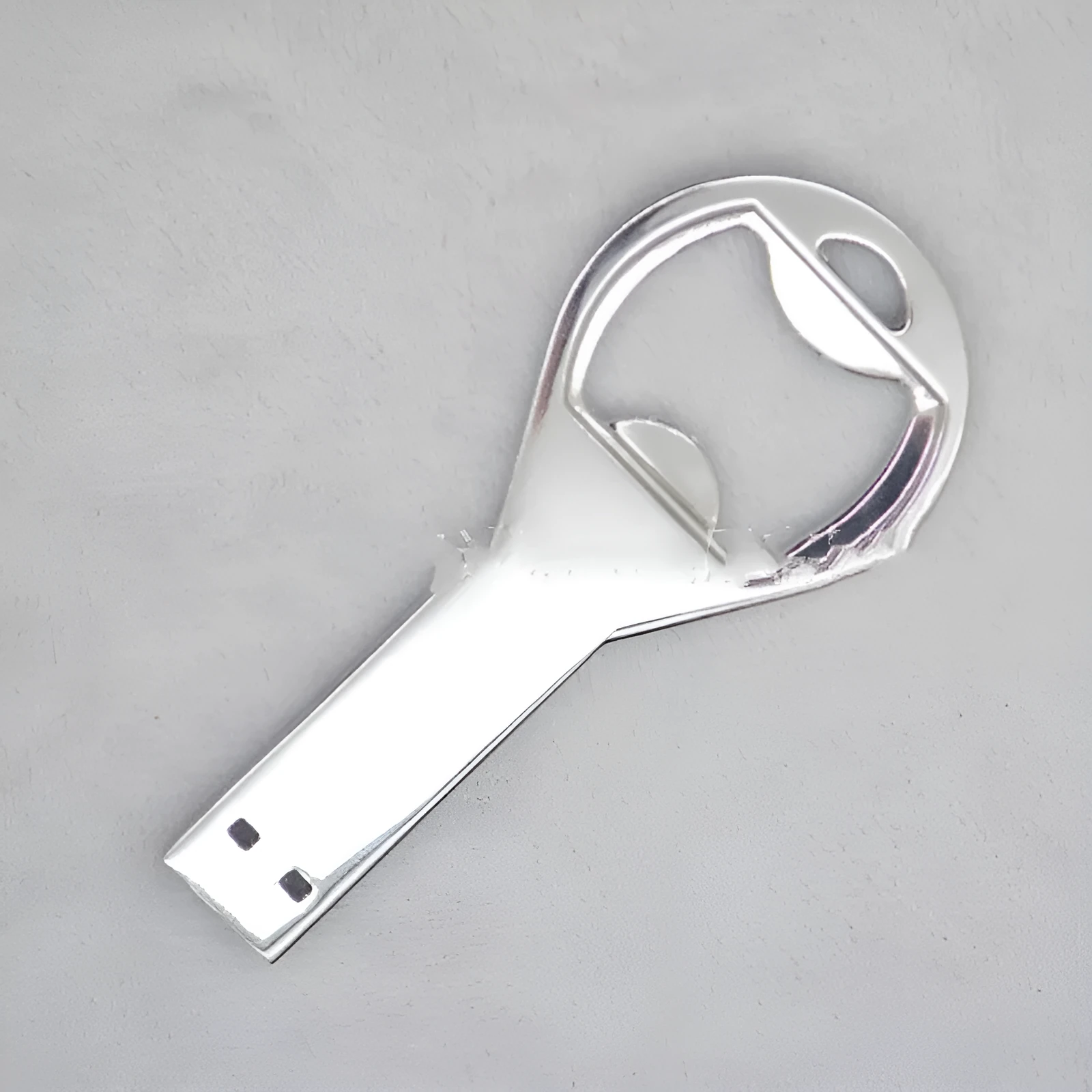 Metal key bottle opener USB flash drive with USB 2.0 port and metal casing