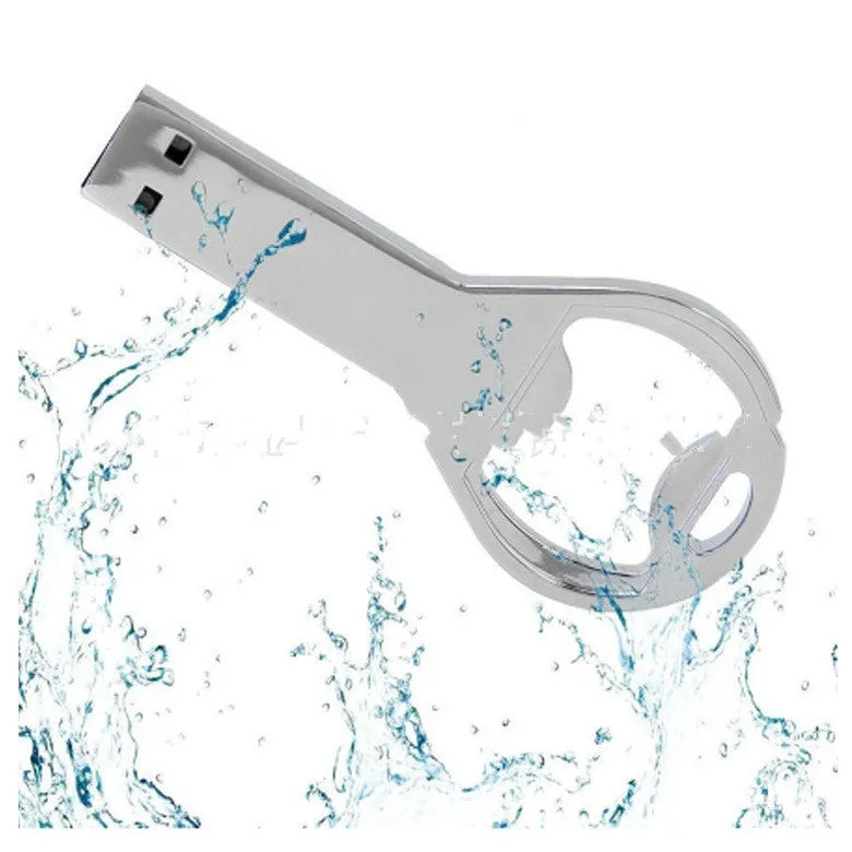 Metal key bottle opener USB flash drive with USB 2.0 port and metal casing