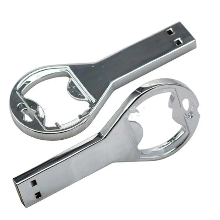 Metal key bottle opener USB flash drive with USB 2.0 port and metal casing