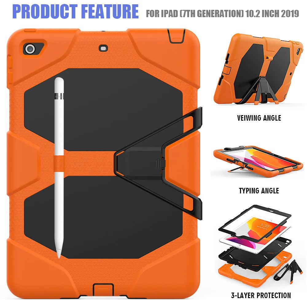 Flat all-inclusive protective sleeve for iPad 10.2 in silicone and plastic, multiple colours available