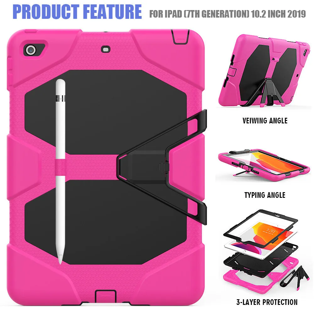 Flat all-inclusive protective sleeve for iPad 10.2 in silicone and plastic, multiple colours available