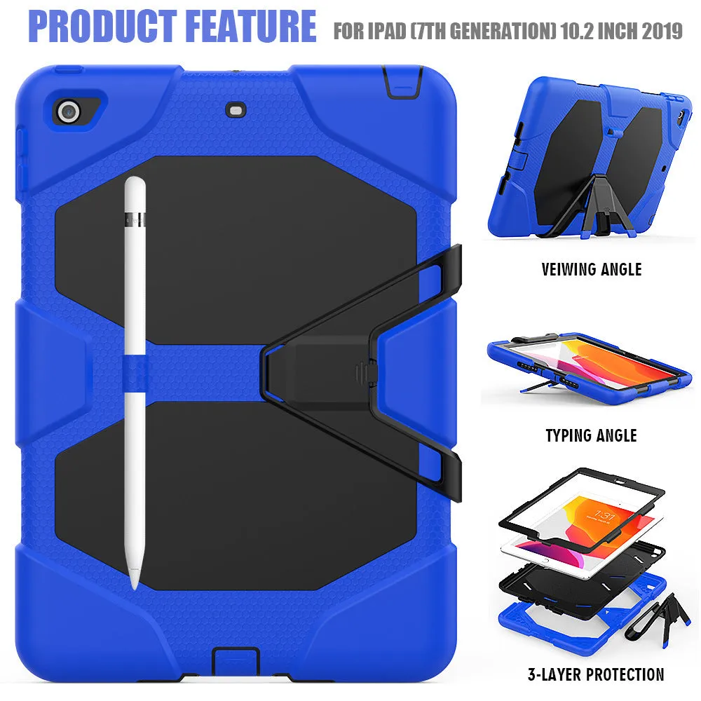 Flat all-inclusive protective sleeve for iPad 10.2 in silicone and plastic, multiple colours available