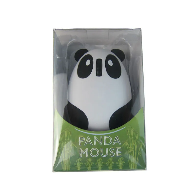 Silent optical mouse with 2.4G wireless, rechargeable battery, and matte material in pink panda design