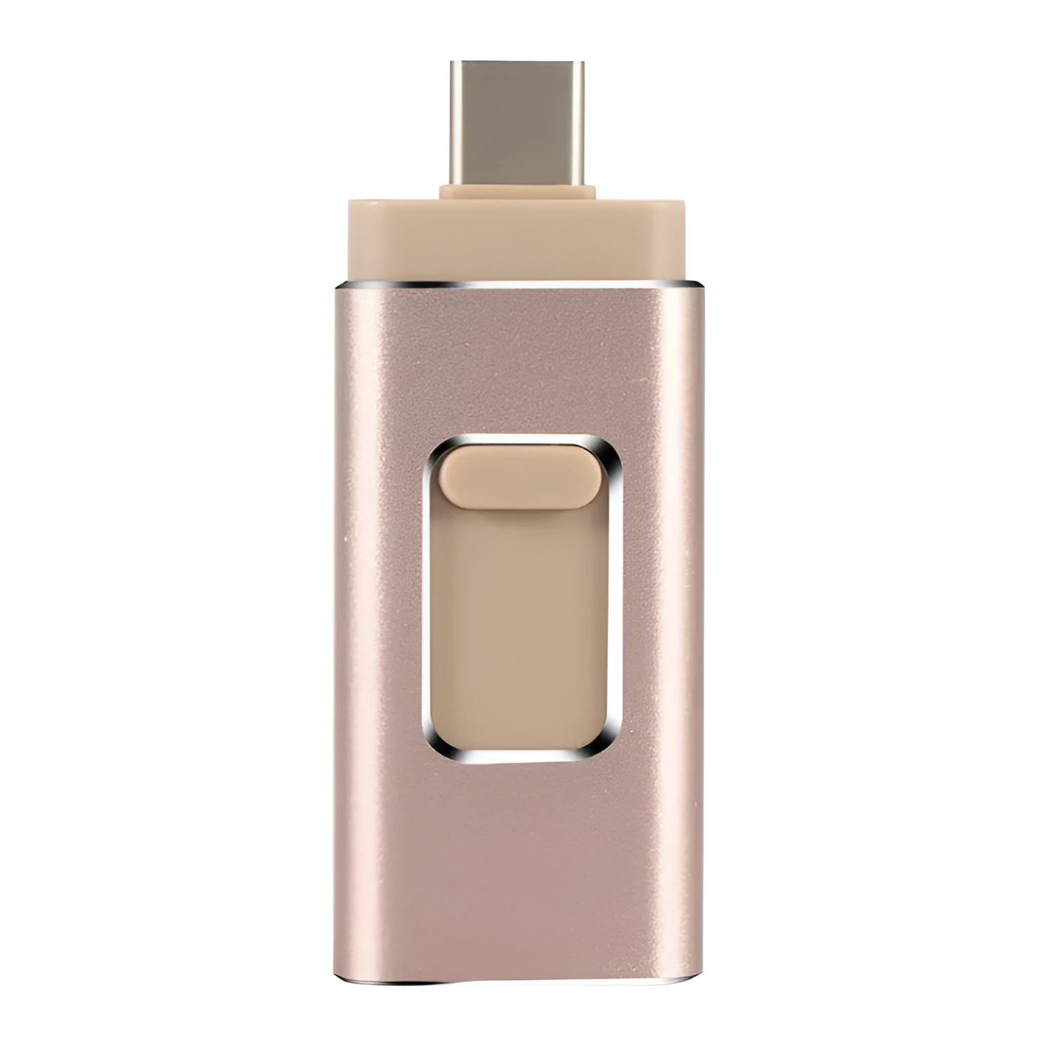 Four-in-one OTG metal U disk for Apple iPhone Android Type-C and computer USB with retractable design