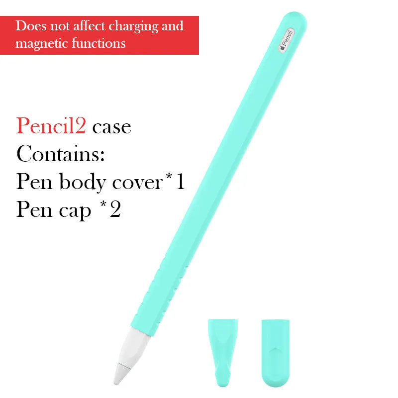 Solid colour TPE silicone pen case compatible with Apple iPad capacitor pen stylus in black.