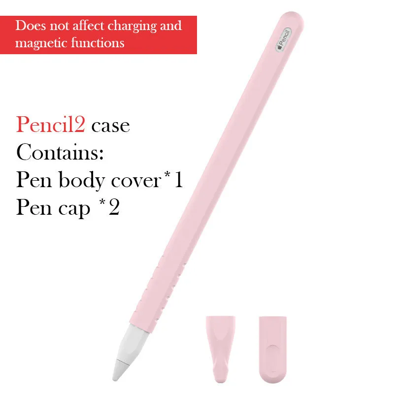 Solid colour TPE silicone pen case compatible with Apple iPad capacitor pen stylus in black.