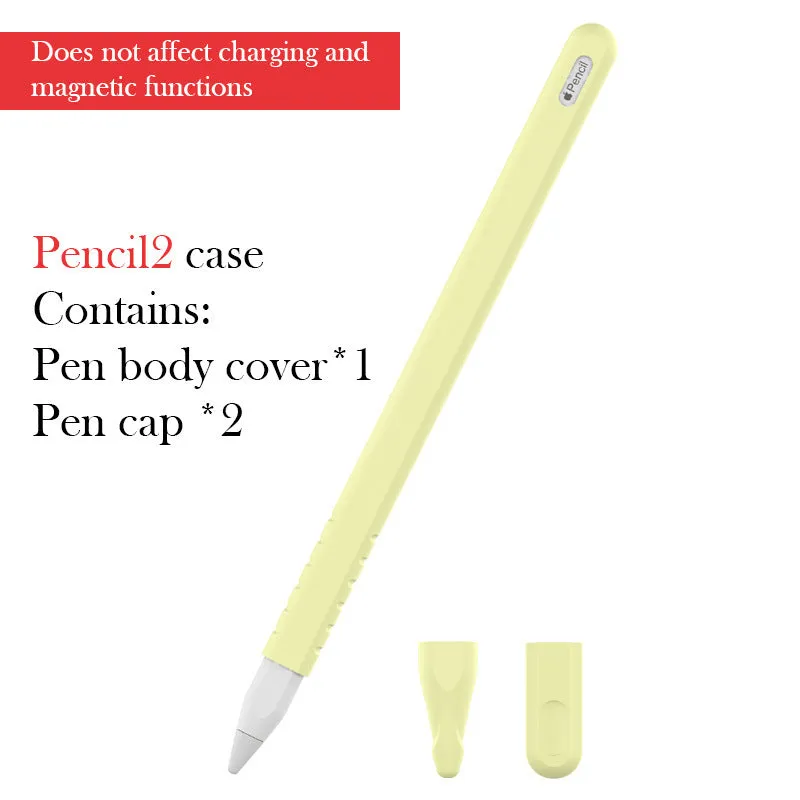 Solid colour TPE silicone pen case compatible with Apple iPad capacitor pen stylus in black.