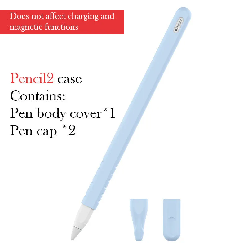 Solid colour TPE silicone pen case compatible with Apple iPad capacitor pen stylus in black.