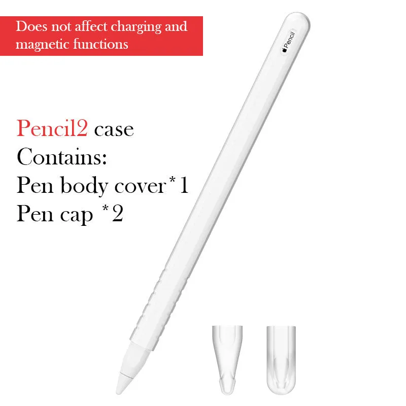 Solid colour TPE silicone pen case compatible with Apple iPad capacitor pen stylus in black.