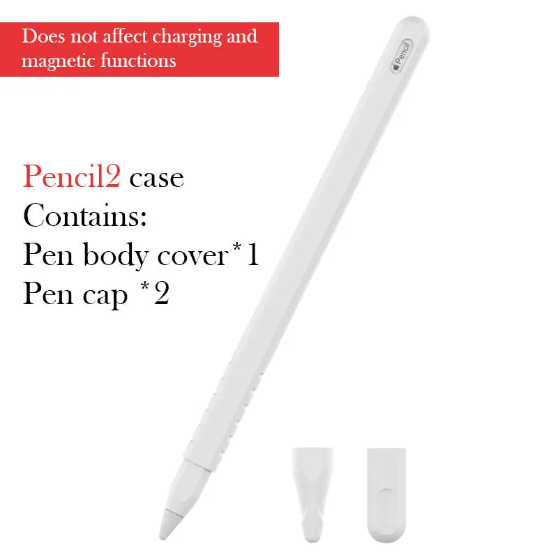 Solid colour TPE silicone pen case compatible with Apple iPad capacitor pen stylus in black.