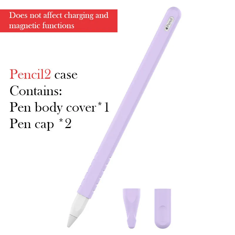 Solid colour TPE silicone pen case compatible with Apple iPad capacitor pen stylus in black.