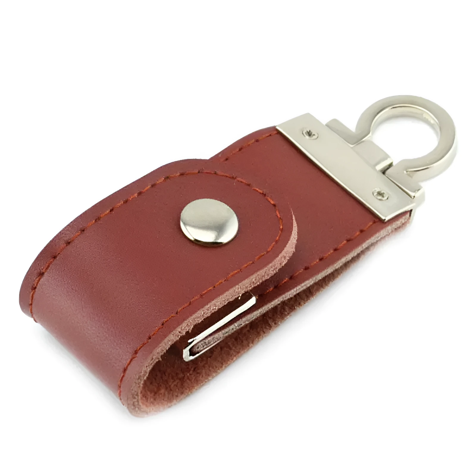 Creative metallic leather USB flash drive in Black Brown, 30x10mm, with USB 2.0 connector