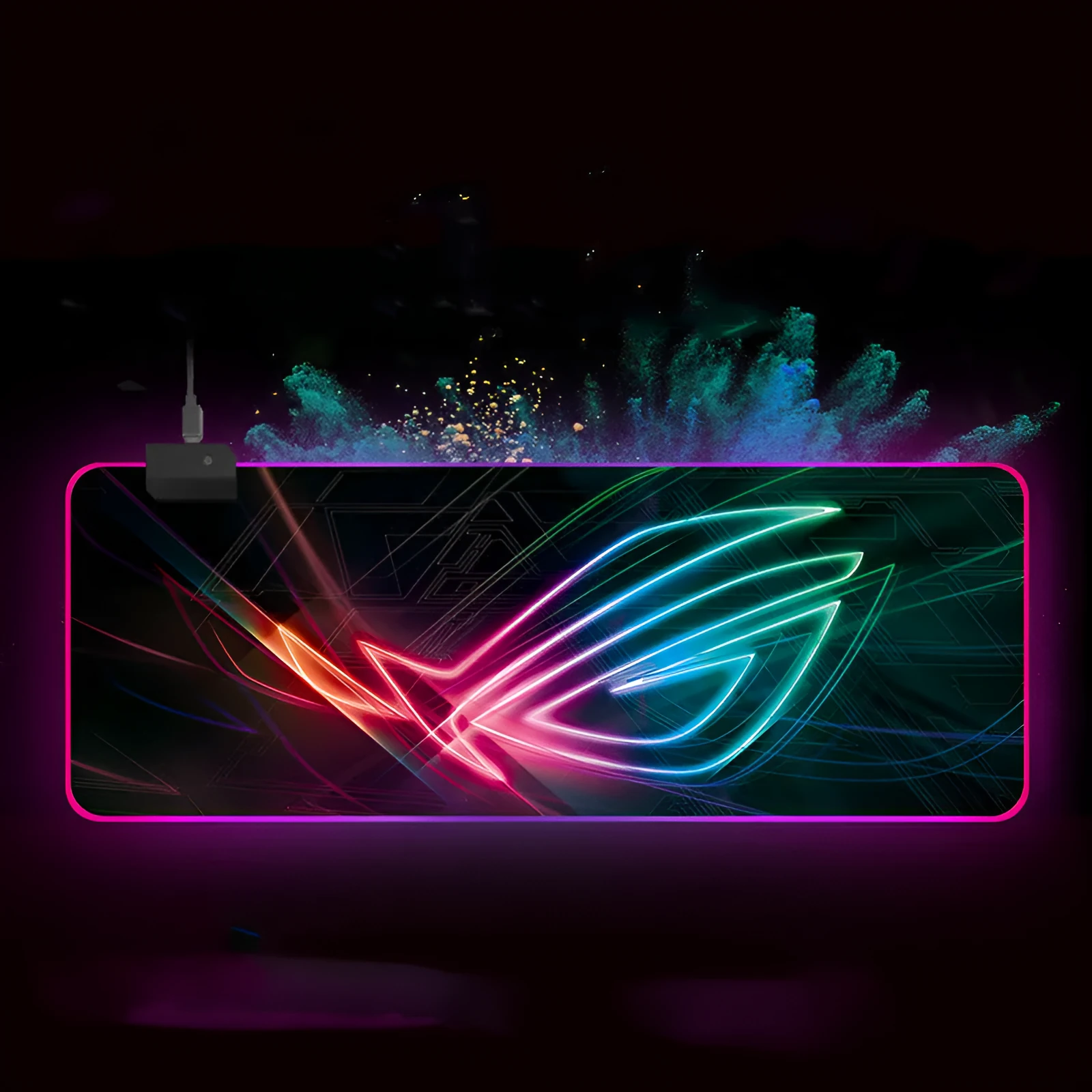 Luminous Prodigal Eye pattern mouse pad with non-slip rubber base and cloth surface, multiple sizes available
