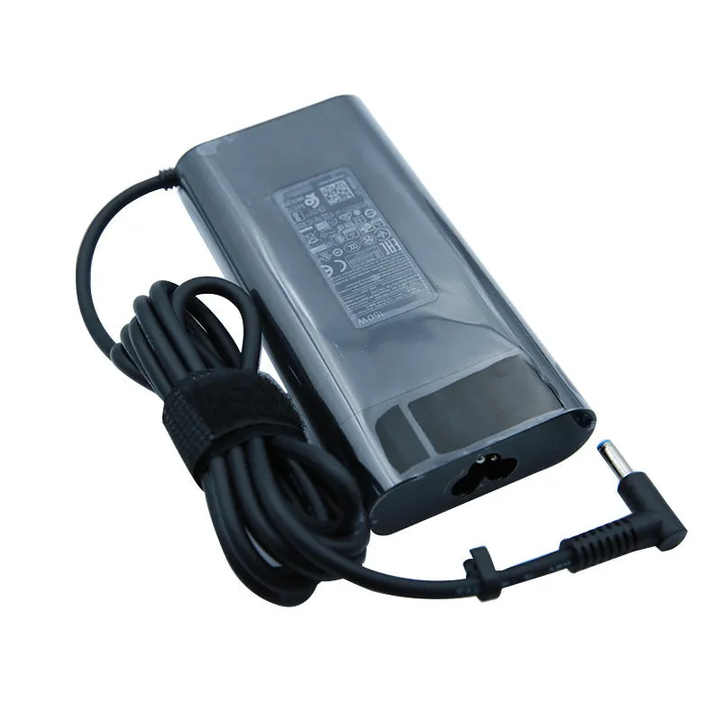 HP 150W 4530 Oval laptop power adapter in black with direct charging cable