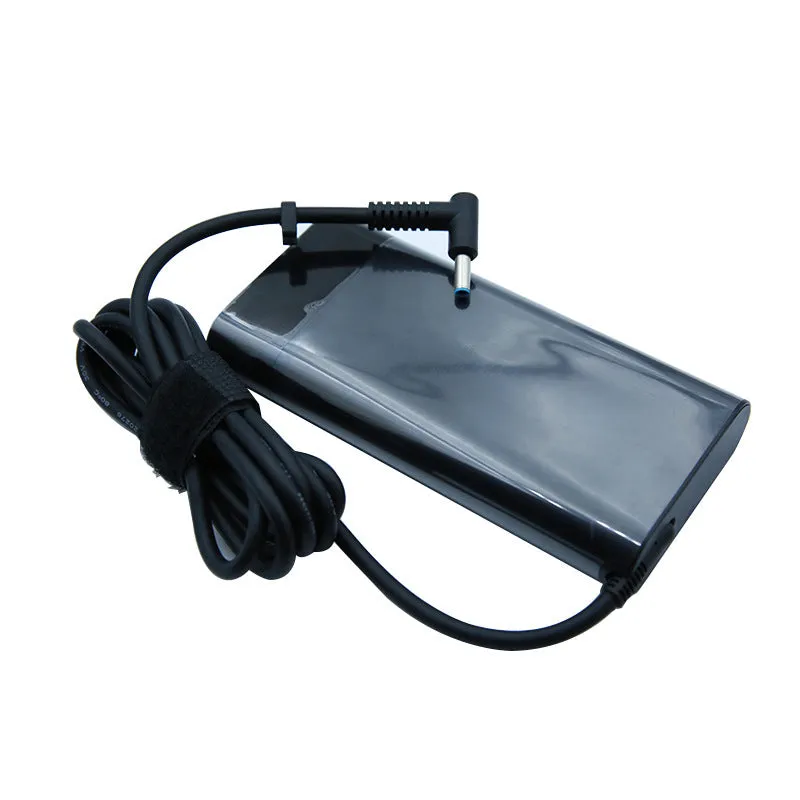 HP 150W 4530 Oval laptop power adapter in black with direct charging cable