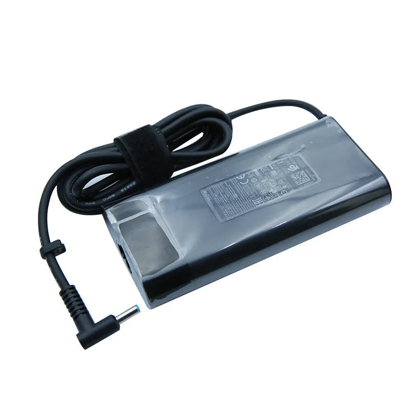 HP 150W 4530 Oval laptop power adapter in black with direct charging cable