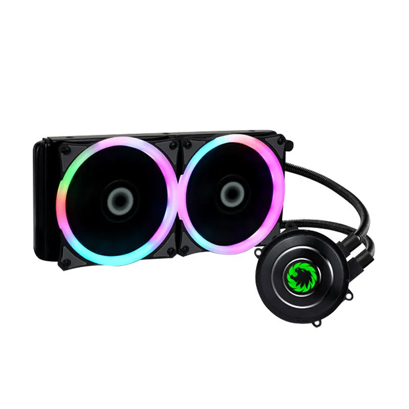 Iceberg 240 Phantom black all-in-one CPU liquid cooler with 240mm radiator and ARGB fan