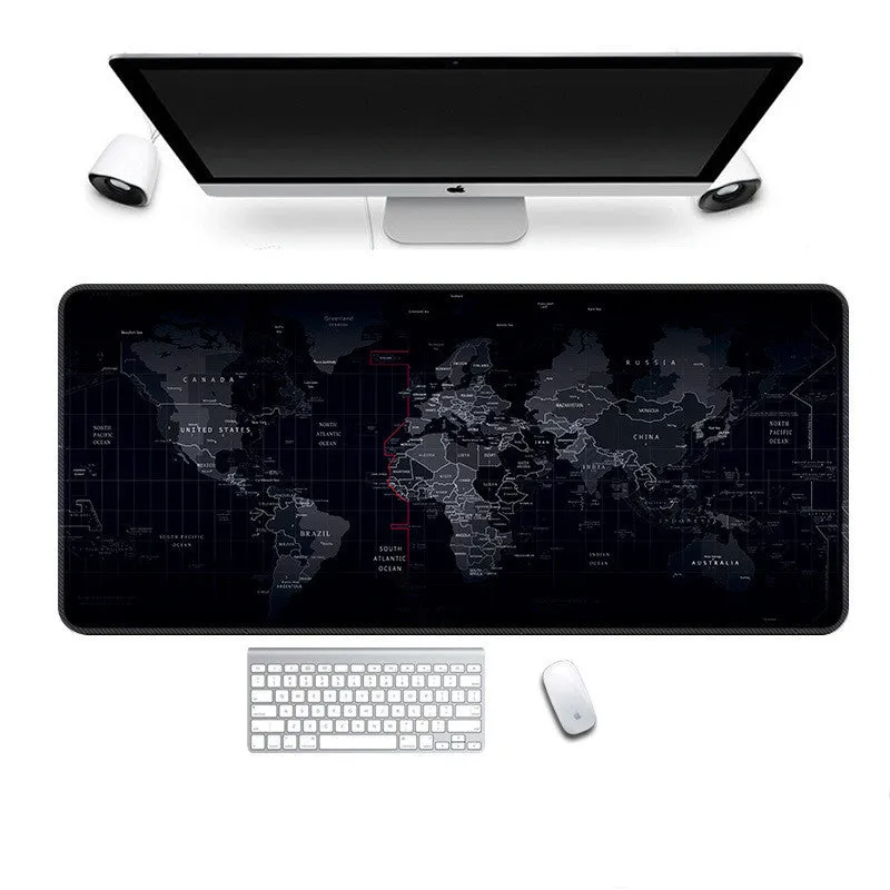 Super long large thickening gaming mouse pad with non-slip rubber base and cloth surface in multiple colours and sizes