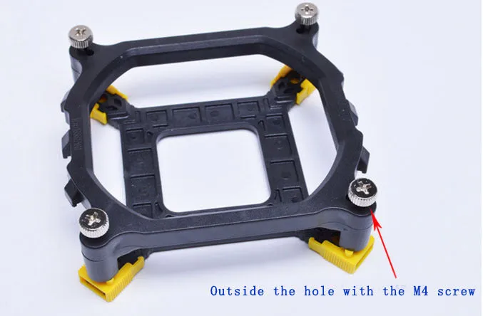 Black plastic CPU support bracket for Intel LGA2011 LGA1150 LGA1155 LGA1156 LGA1366 motherboards