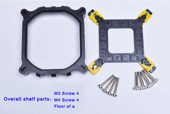 Black plastic CPU support bracket for Intel LGA2011 LGA1150 LGA1155 LGA1156 LGA1366 motherboards
