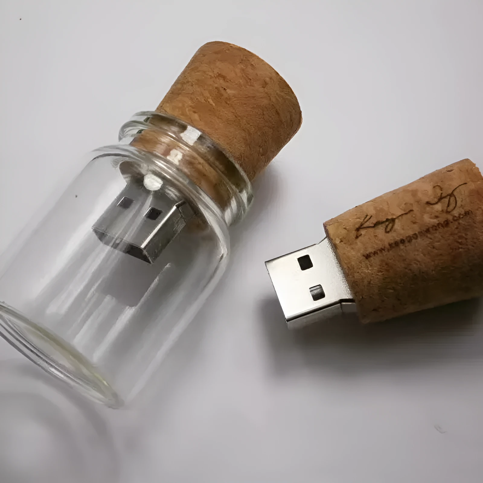 Wooden Wish Drift Bottle USB Disk transparent colour gift flash drive 60 x 28mm
