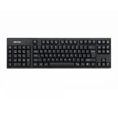 Wired USB keyboard in black with full-size layout and backlit keys
