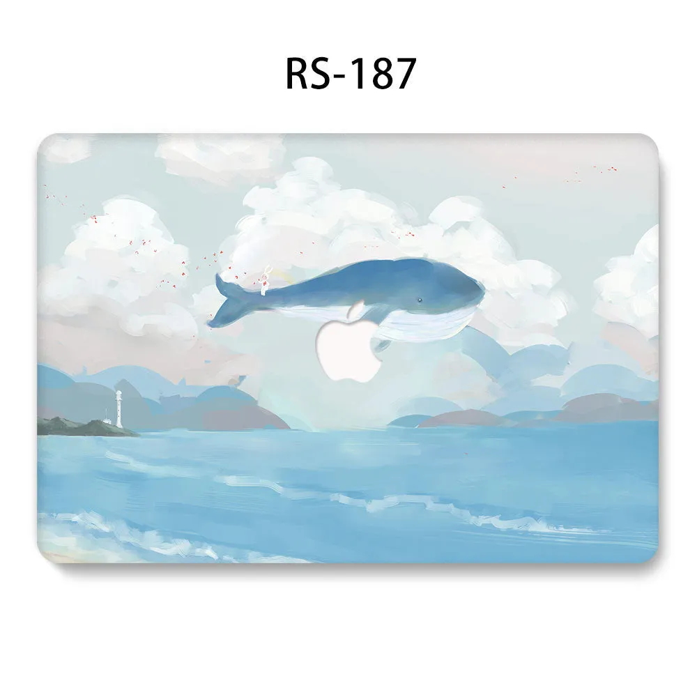 Ultra-thin painted PC protective shell for MacBook Air and MacBook Pro, scratch-resistant finish with heat vents