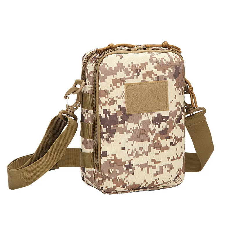 Tactical MOLLE crossbody bag 25x17x10cm 0.45kg 800D Oxford fabric ACU camouflage